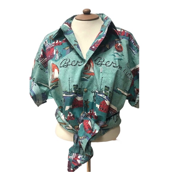 Vtg Mens Cotton Tropical, Hawaiian Shirt, Kahala Hawaiian Islands, Sz Med - Picture 6 of 8